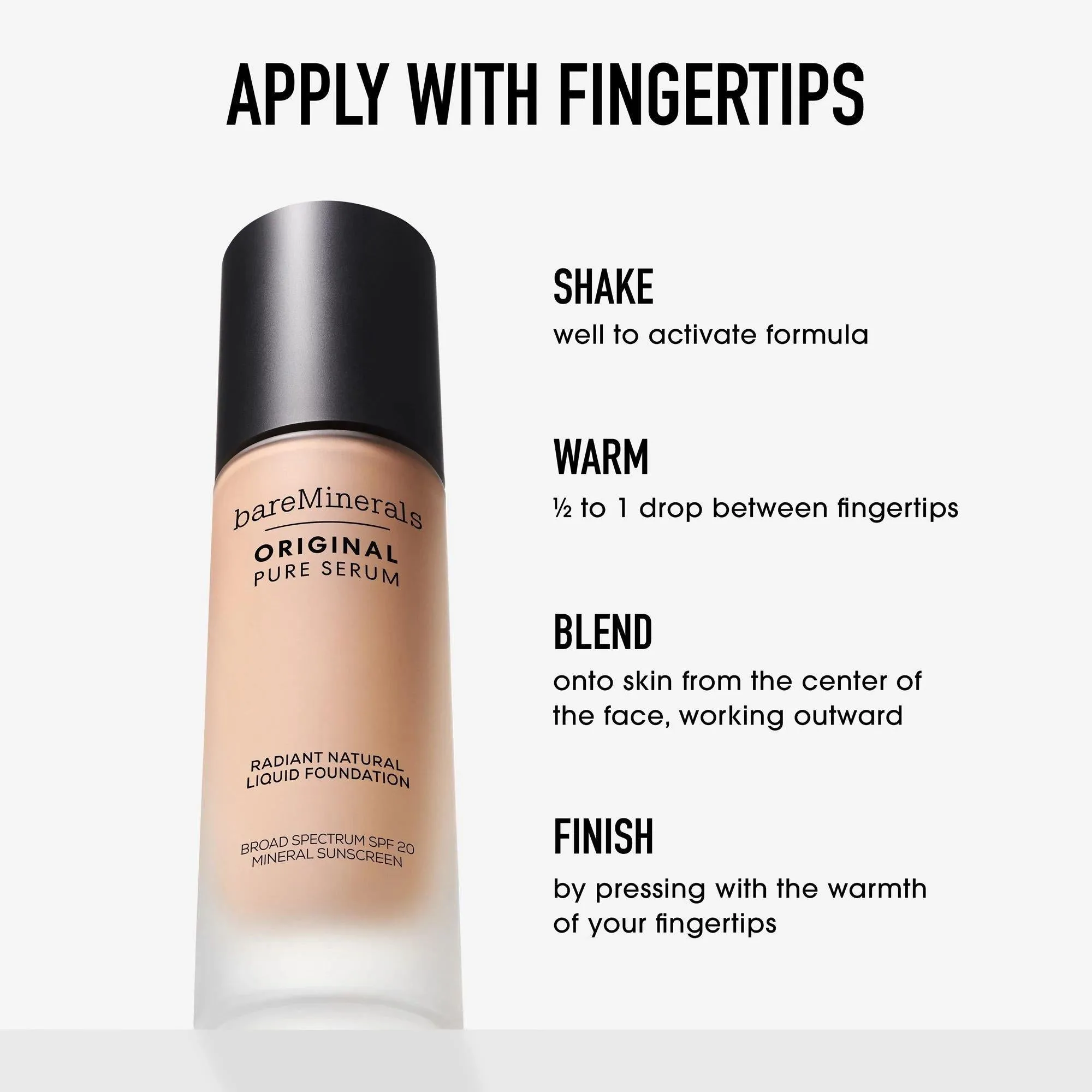 bareMinerals Original Pure Serum Radiant Natural Liquid Foundation Mineral SPF 20