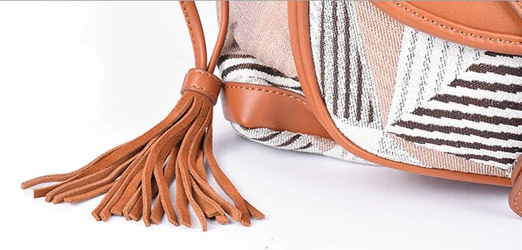 Boho Womens Vegan Leather Backpack Rucksack Bag