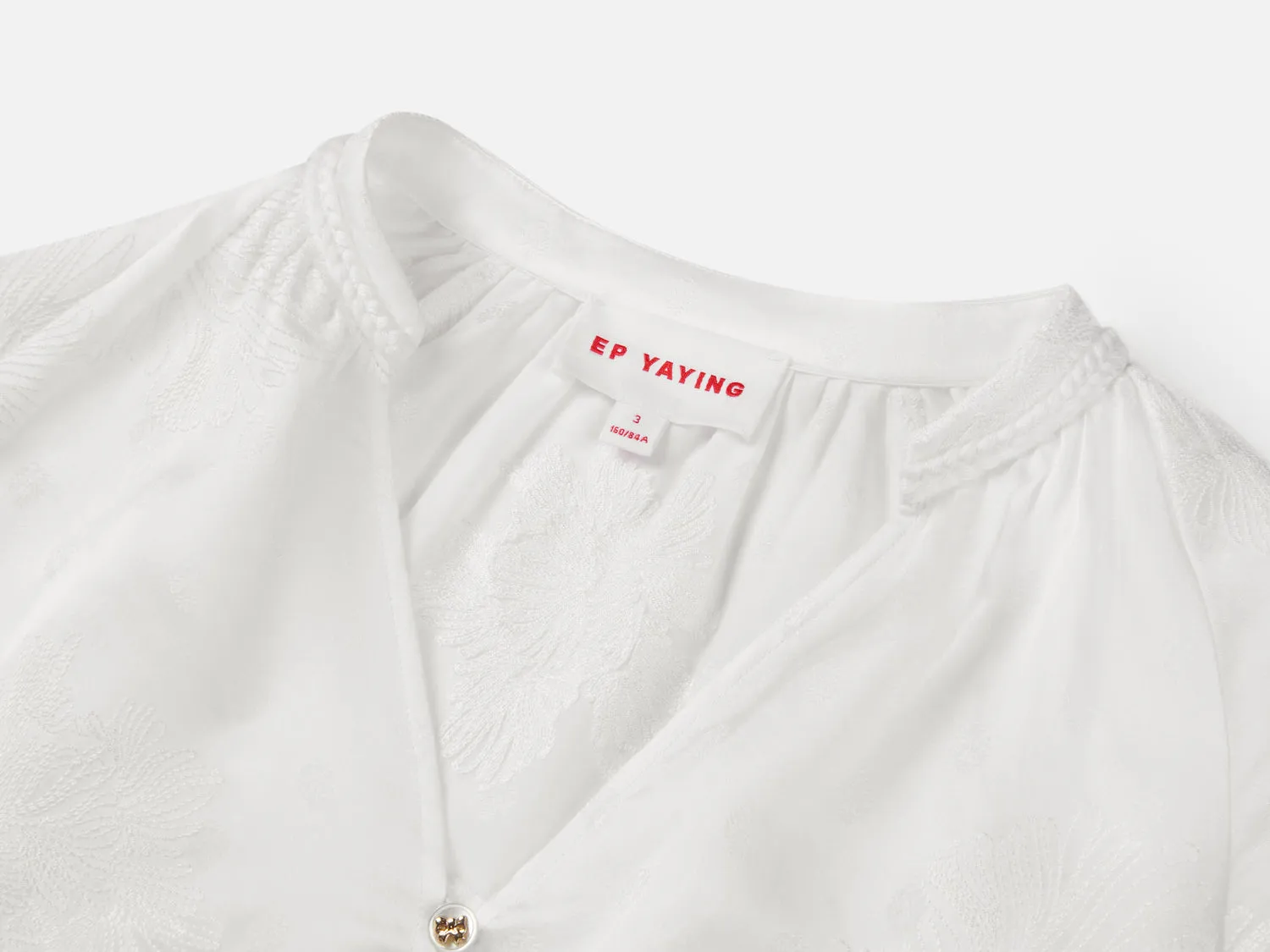 EP YAYING Silk Cotton Embroidered Shirt