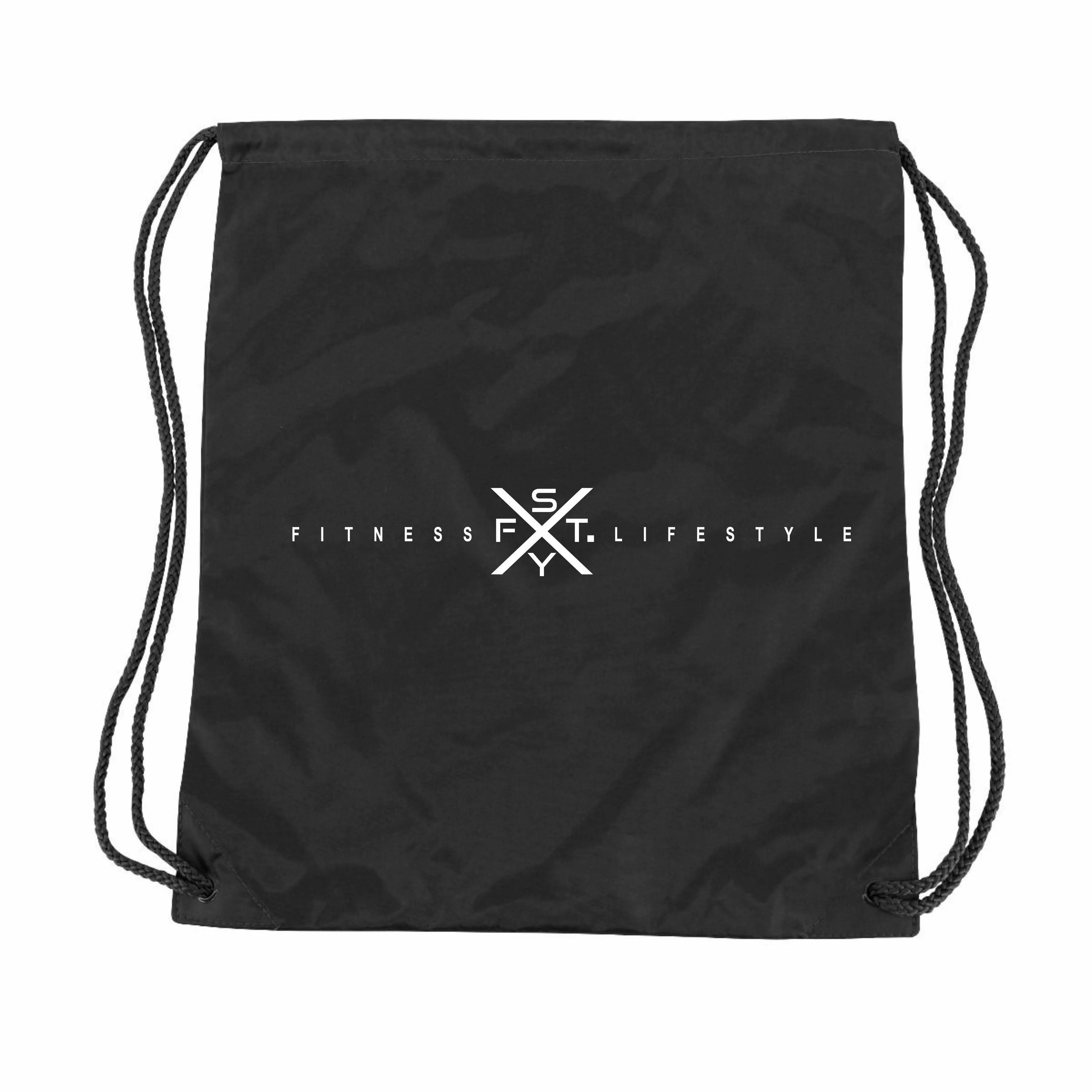 FITNESS LIFESTYLE DRAWSTRING BACKPACK - BLACK