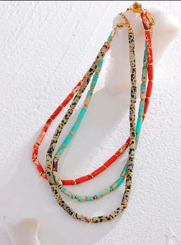 Jasper Stone Necklace - FINAL SALE