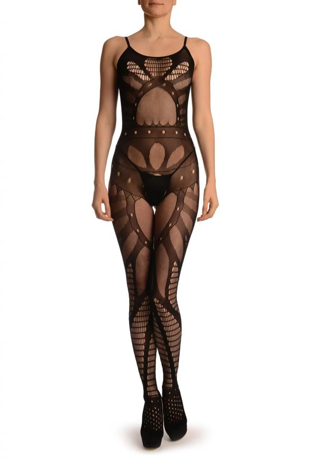 Sleeveless Black Space Warrior Luxurious Bodystocking