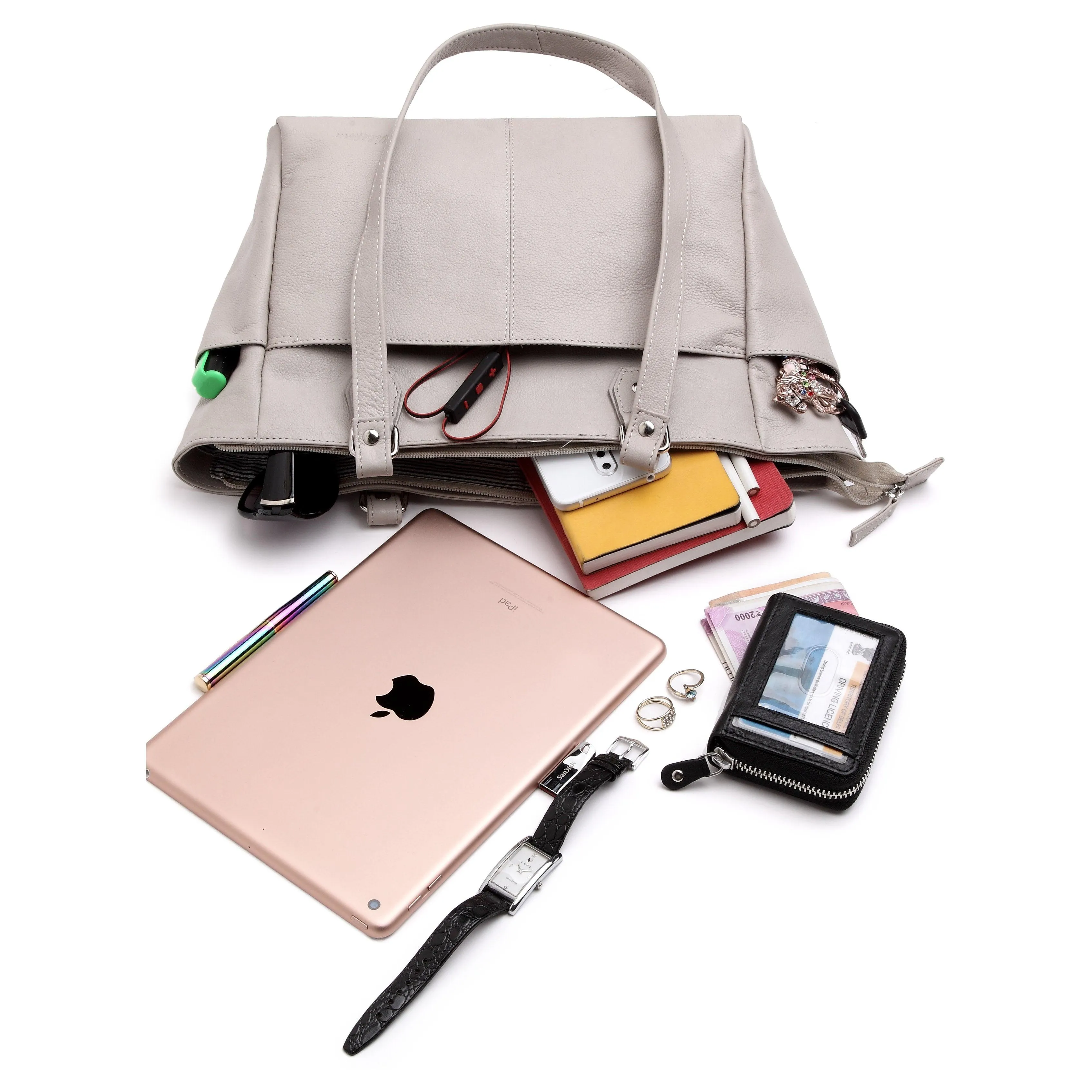 WildHorn® Upper Grain Genuine Leather Ladies Tote bag |Shoulder bag
