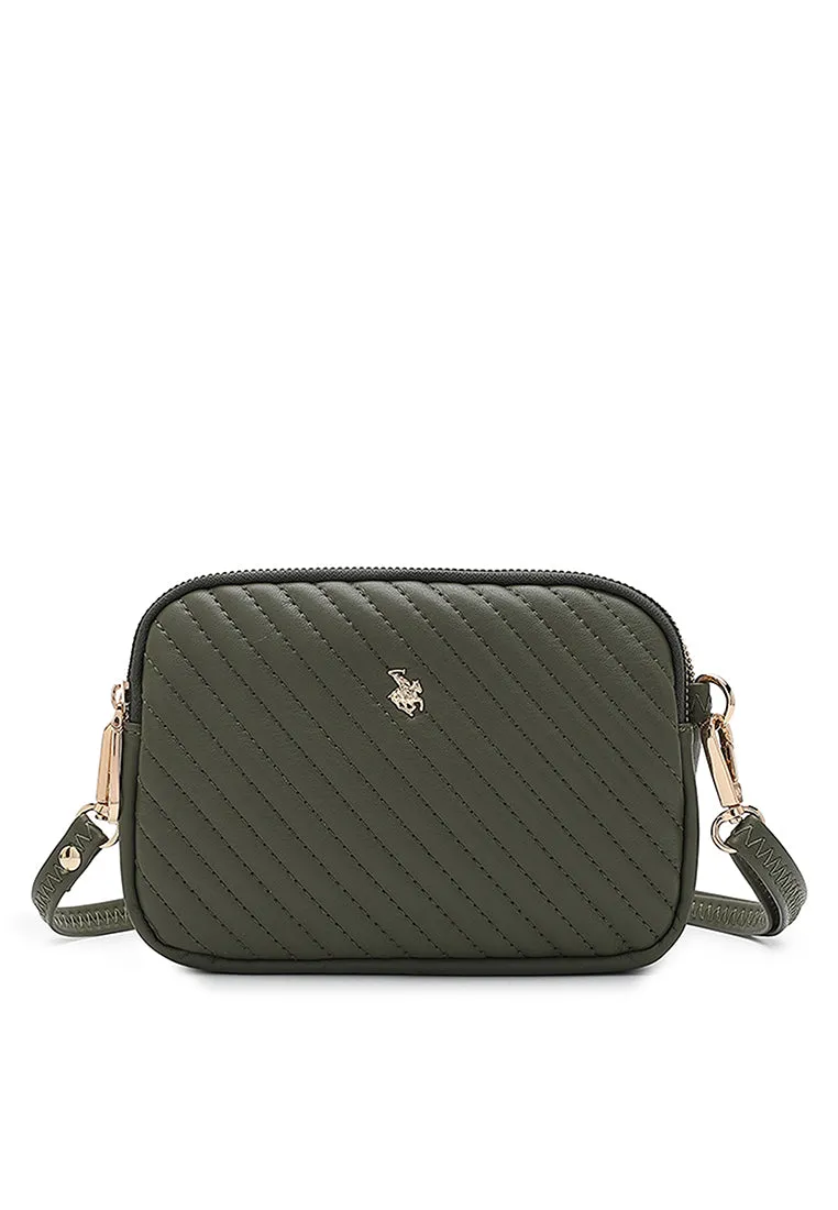 Women's Quilted Chain Sling Bag - HJB 688